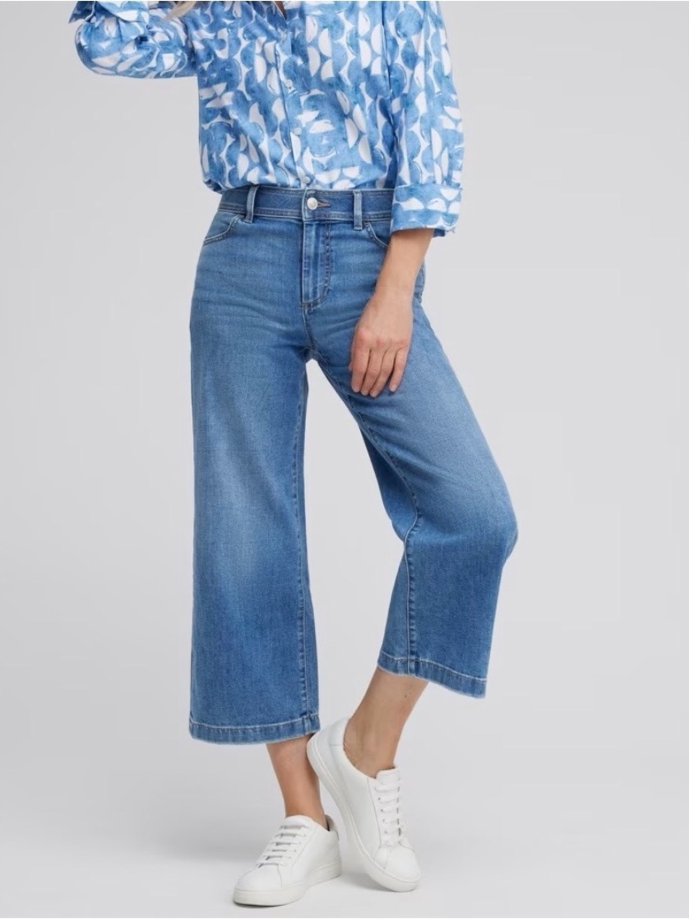 Chico’s Cropped Wide Leg Jean